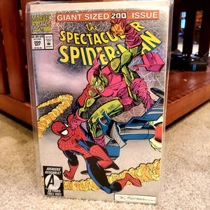 The Spectacular Spider-Man No.200 Cover: Spider-Man and Green Goblin Smashing